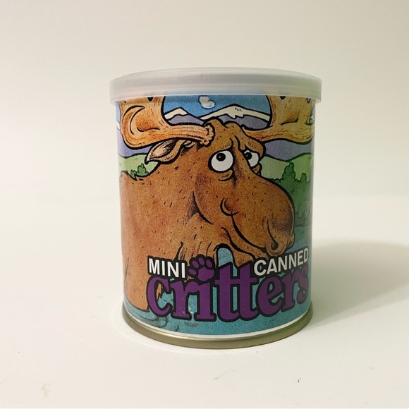 Mini Canned Critters One Cuddly Moose Toy - Picture 1 of 12